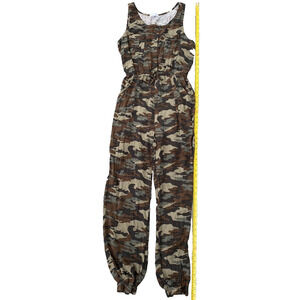 Riley&James Camouflage Bib Overalls L Green Grey Straps Waist Rayon A000315